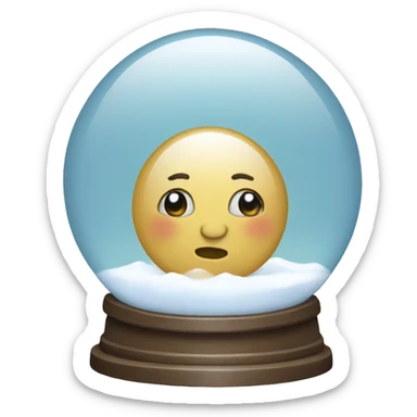 Light blue snowglobe sticker