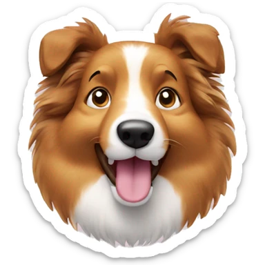 breaded collie with thumbs up sticker