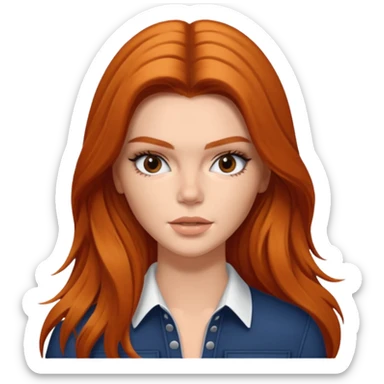 ginger Kendall Jenner with long hair sticker