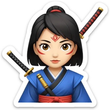 samurai girl sticker