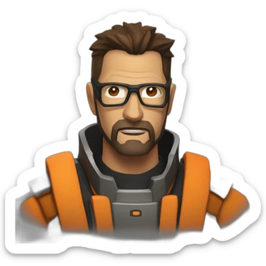 Ussop as gordon freeman sticker