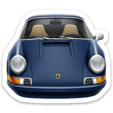 Navy blue Porsche  sticker