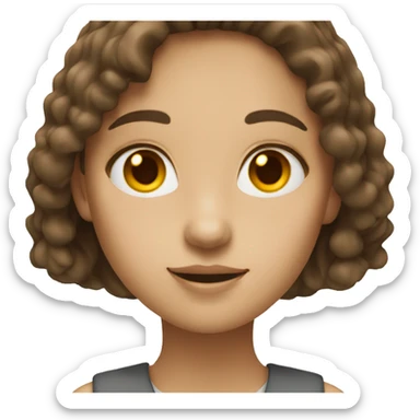 An architect girl with brown hair sticker