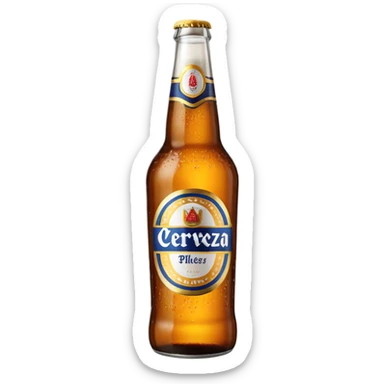 cerveza pilsener botella sticker