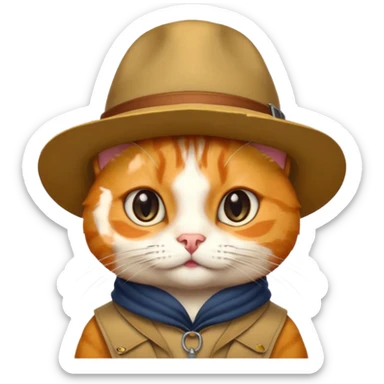 explorer cat sticker