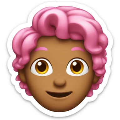 cashew with pink hair funny sticker