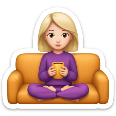 cozy sofa & girl sticker