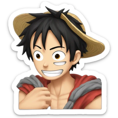 Luffy love sticker