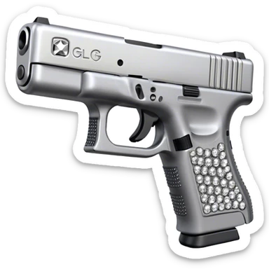 glock 19 with rhinestones bling bling sticker