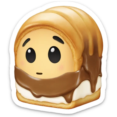 honeybun pastry no face sticker