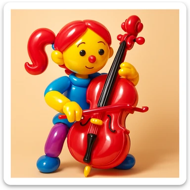 girl playing cello sticker