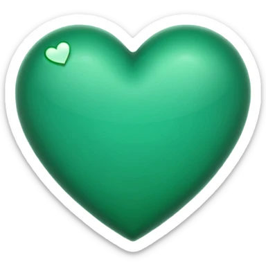 green heart darkish sticker