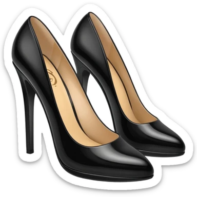 Patent leather pumps sticker