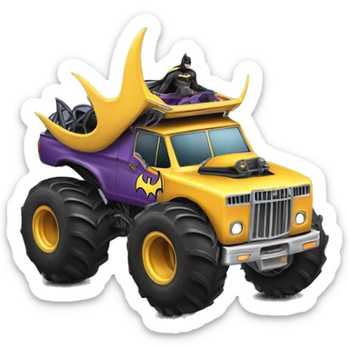 Batgirl Land yacht monster truck  sticker