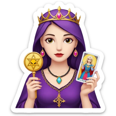 modern woman has tarot card sticker