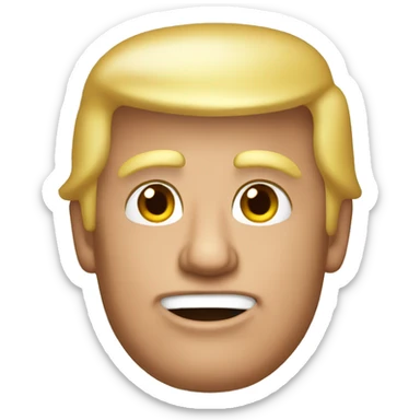 Donald trump emoji style  sticker