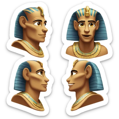 egyptian sphinx with chad meme face sticker