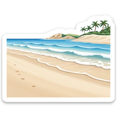 playa paisaje sin que sea un cuadro y que el cielo azul sticker