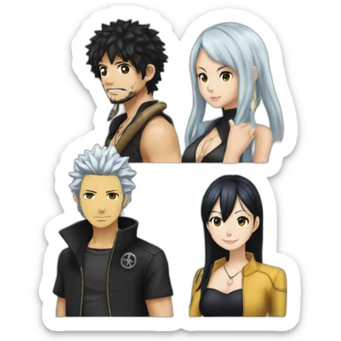 Nico Robin and Trafalgar law sticker