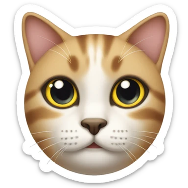 side eyes cat sticker