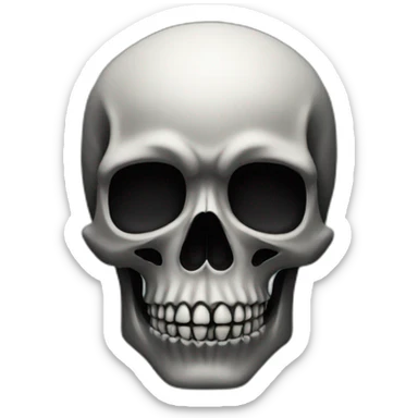 black skull sticker