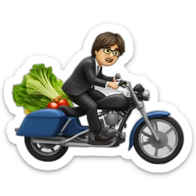 Puigdemont riding a salad sticker