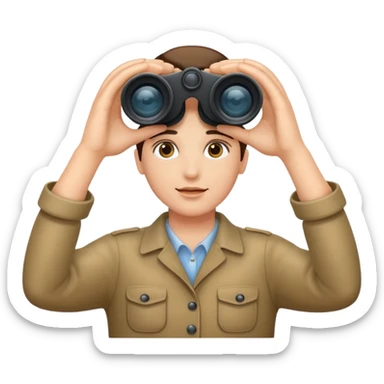 Using hands as binoculars  sticker