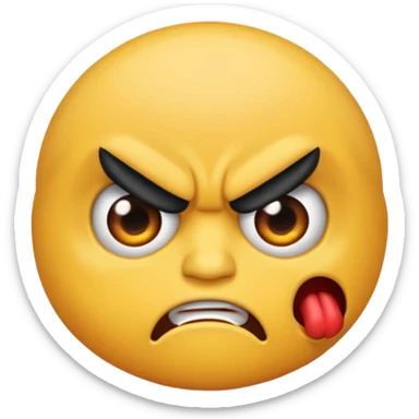 angry emoij a teener sticker