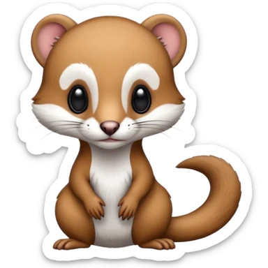 black-white Weasel sticker