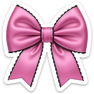 pink gothic bow sticker