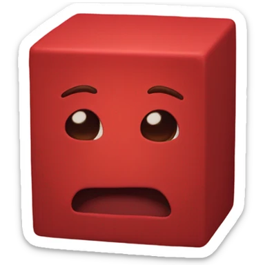 Red block sticker