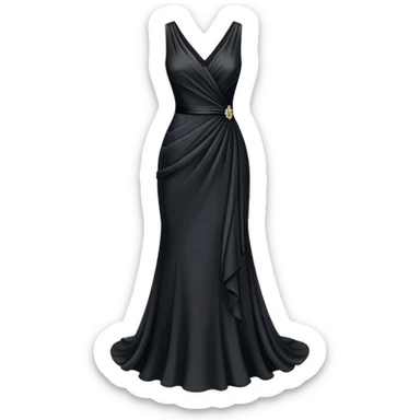 Black formal dress sticker