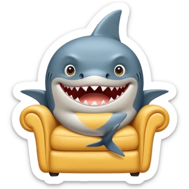 Tête Requin avec une étoile dans 1 oeil sticker