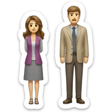 Homme qui se dispute avec une femme sticker