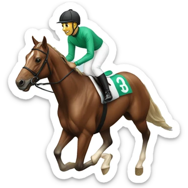 horse with jockey sticker