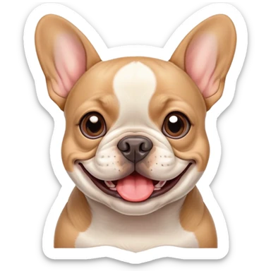 cute french bulldog smiling sticker