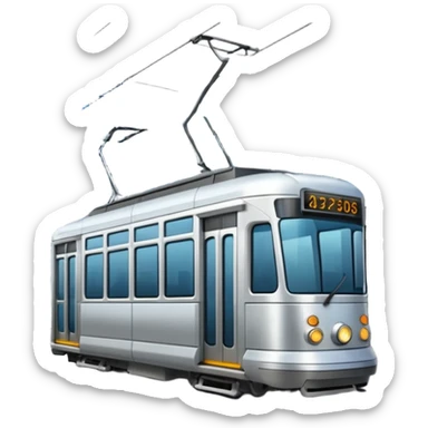tram in city sticker
