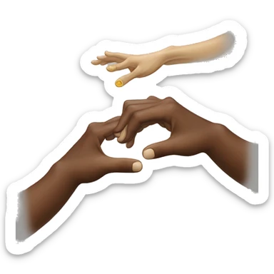 The creation of Adam hands sticker