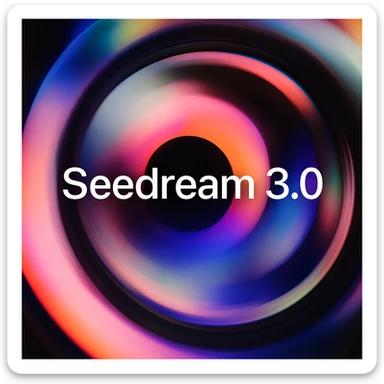 remake this and make "Seedream 3.0" bit bigger sticker