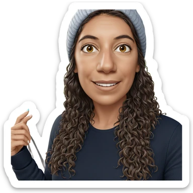 smiling girl in outdoor setting sticker