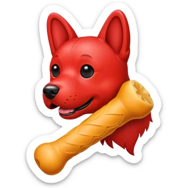 Dog chew toy sticker