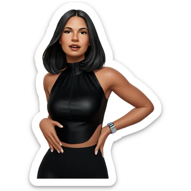 realistic portrait of girl sticker