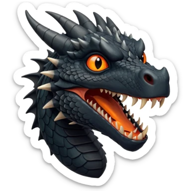 Drogon  from Games of throne character face only younger sticker