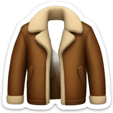 leather and Sherpa coat sticker