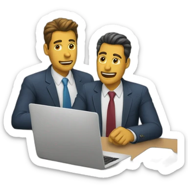 hombres hablando de negocios sticker