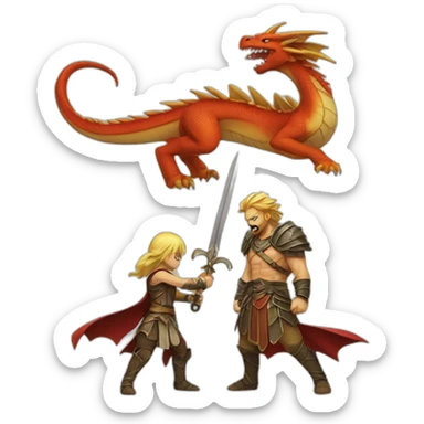 legendary dragon slayer vs gilgamesh sticker