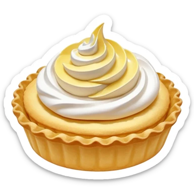 Lemon tartlet with meringue on top sticker