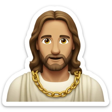 Jesus with a chain on sticker