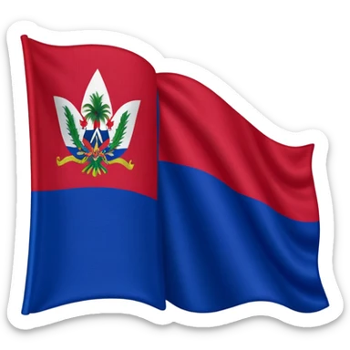 Haitian flag sticker
