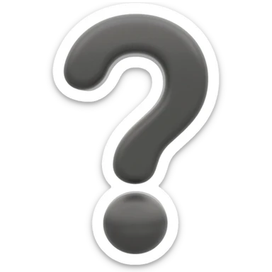 question mark sticker